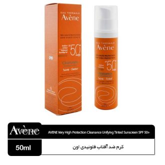 کرم ضد آفتاب فلوئیدی اون Avene SPF50+ مدل Dry Touch کاملا مات مخصوص پوست چرب