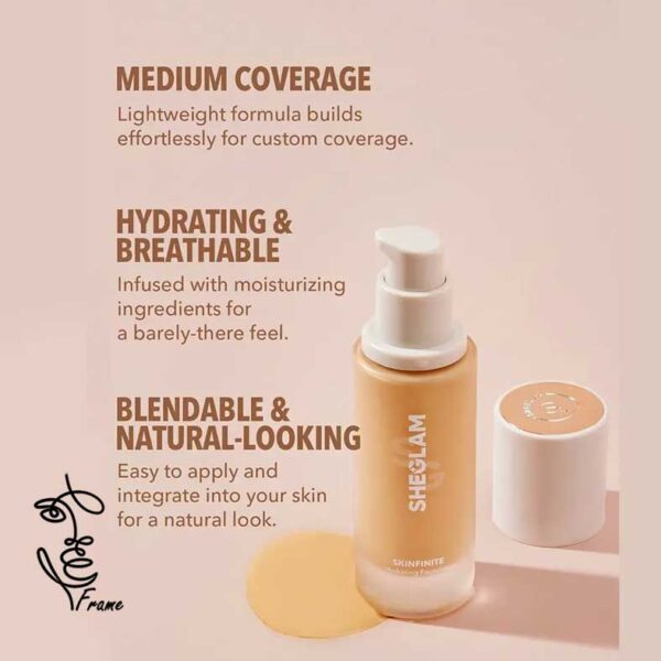 کرم پودر آبرسان عمقی شیگلم Sheglam hydrating foundation - Image 2