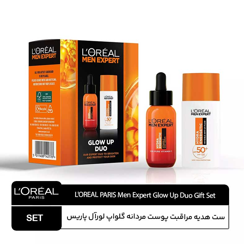 Multi-L'Oréal-Paris-Men-Expert-Glow-Up-Duo-Gift-Set ست مراقبت پوست مردانه لورآل - Image 1