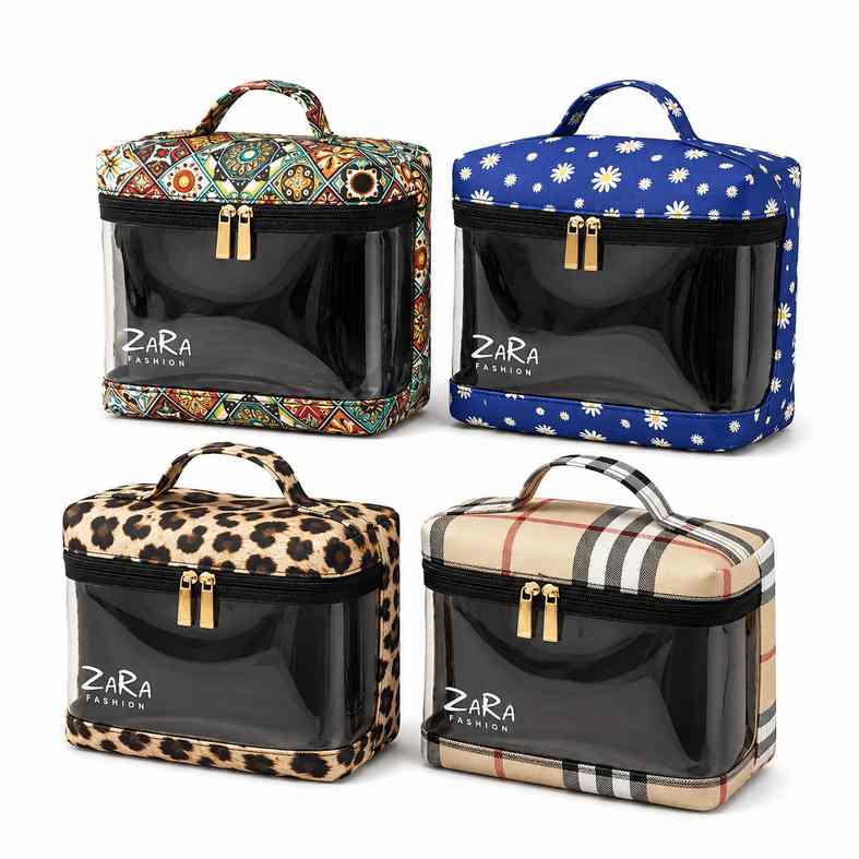 zara_cosmetic_bags_787x787_under50kb کیف آرایشی صندوقی دستهدار ورژن - Image 1