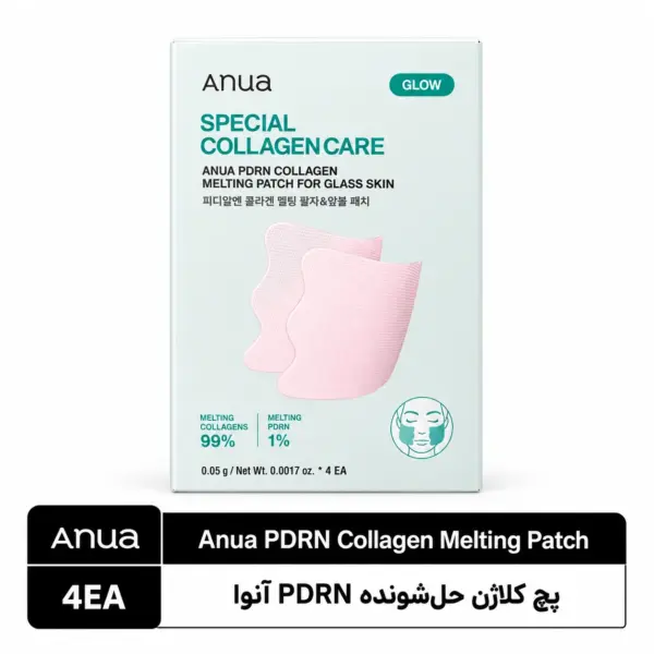 پچ کلاژن حل‌شونده PDRN آنوا بسته ۴ عددی
