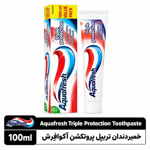 خمیردندان تریپل پروتکشن آکوافرش ۱۰۰ میلی‌لیتر