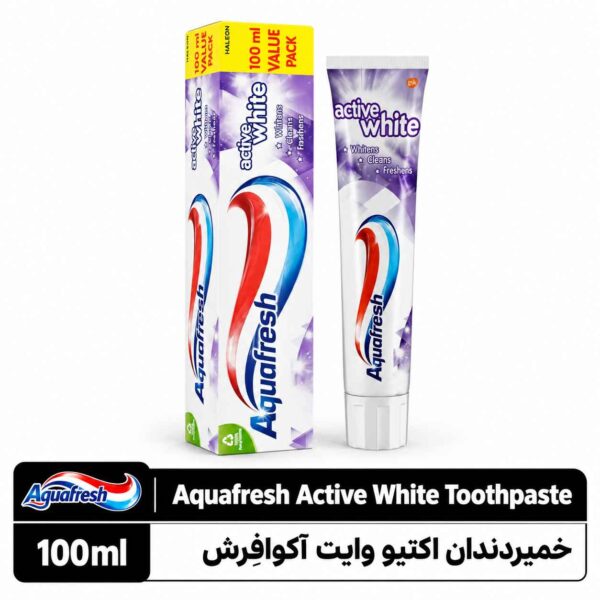 خمیردندان اکتیو وایت آکوافرش ۱۰۰ میلی‌لیتر